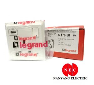 Legrand Belanko S 617658 13A 250V 1Gang Switch Socket Outlet With USB ...
