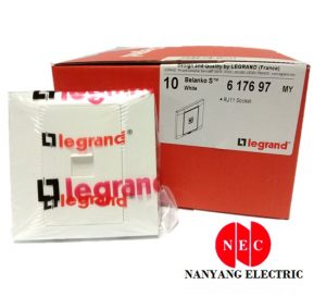 Legrand Belanko S 617697 1Gang RJ11 Telephone Socket (White) – Nanyang ...